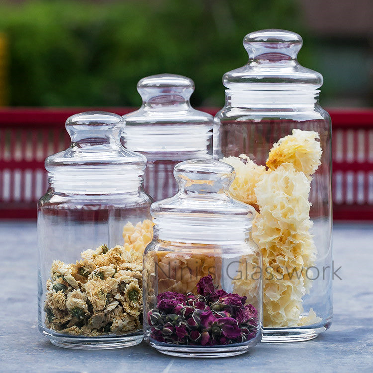 Bocal de rangement en verre pour cuisine