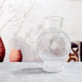 Vase à fleurs blanc en verre rond — Décoration de table luxe