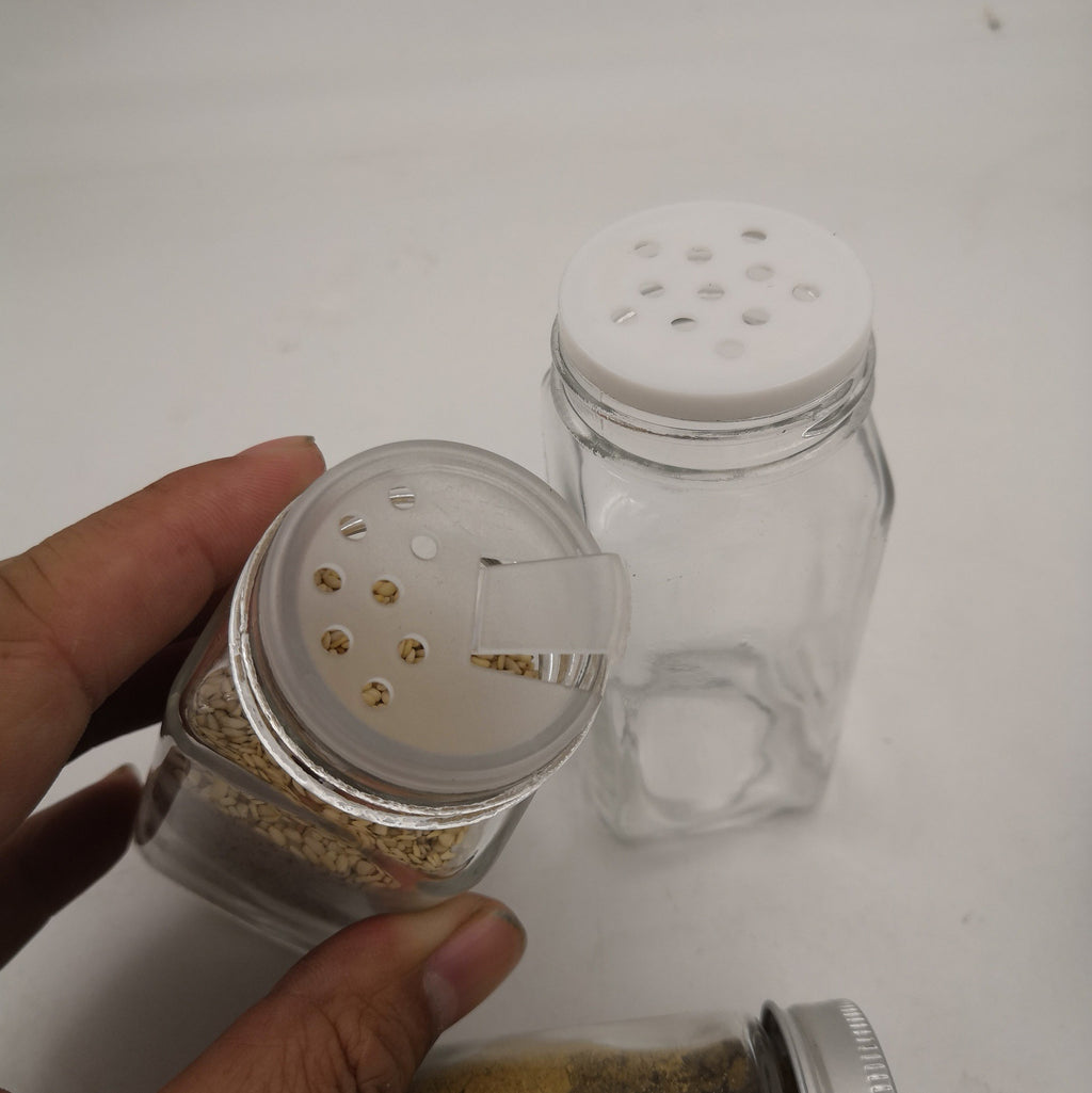 Boîte à épices carré en verre pour cuisine