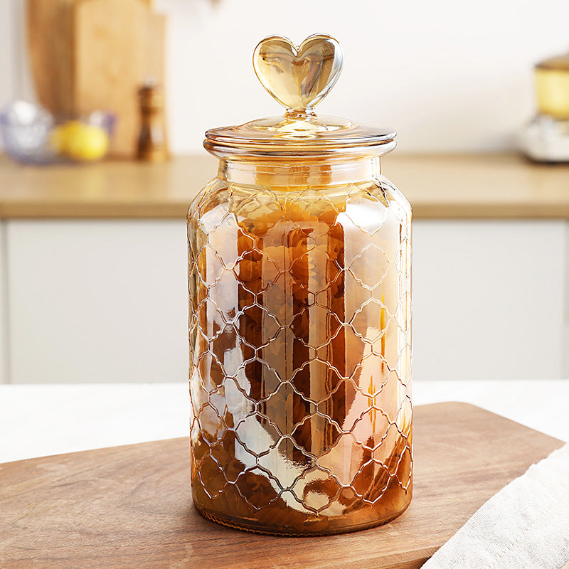 Bocal en verre hermétique transparent avec couvercle — Rangement alimentaire et kimchi