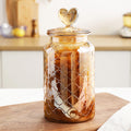 Bocal en verre hermétique transparent avec couvercle — Rangement alimentaire et kimchi