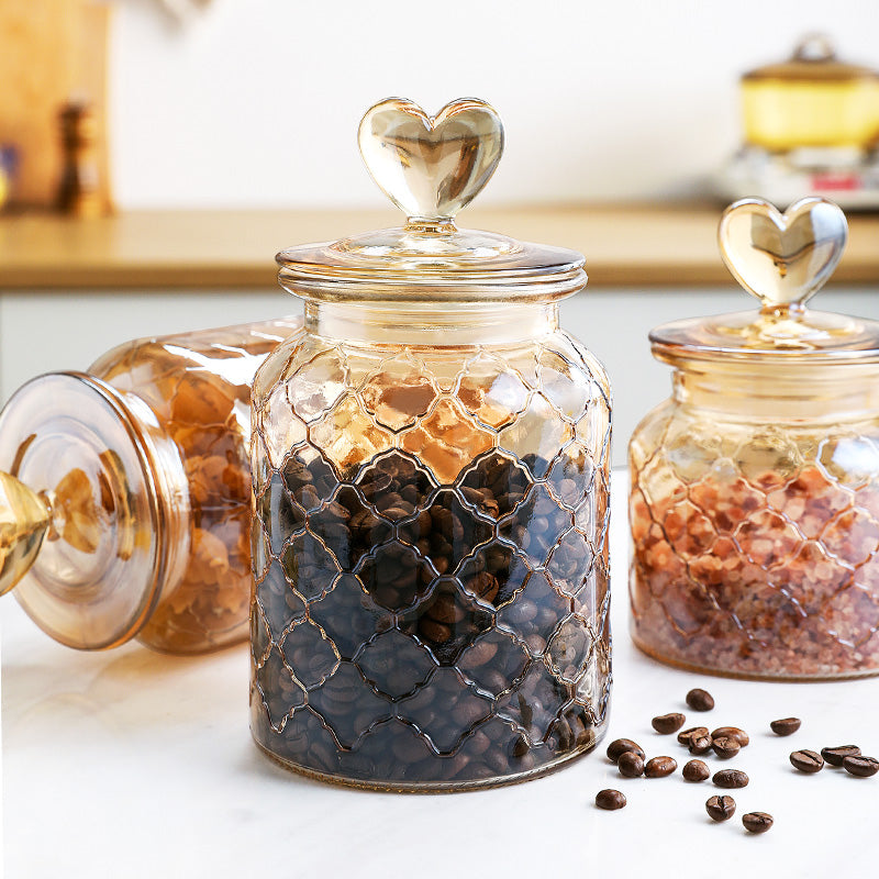 Bocal en verre hermétique transparent avec couvercle — Rangement alimentaire et kimchi