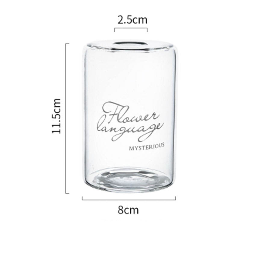 Vase en verre à anse — Fleurs fraîches et séchées