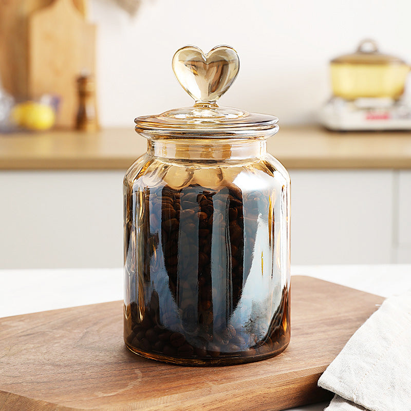 Bocal en verre hermétique transparent avec couvercle — Rangement alimentaire et kimchi
