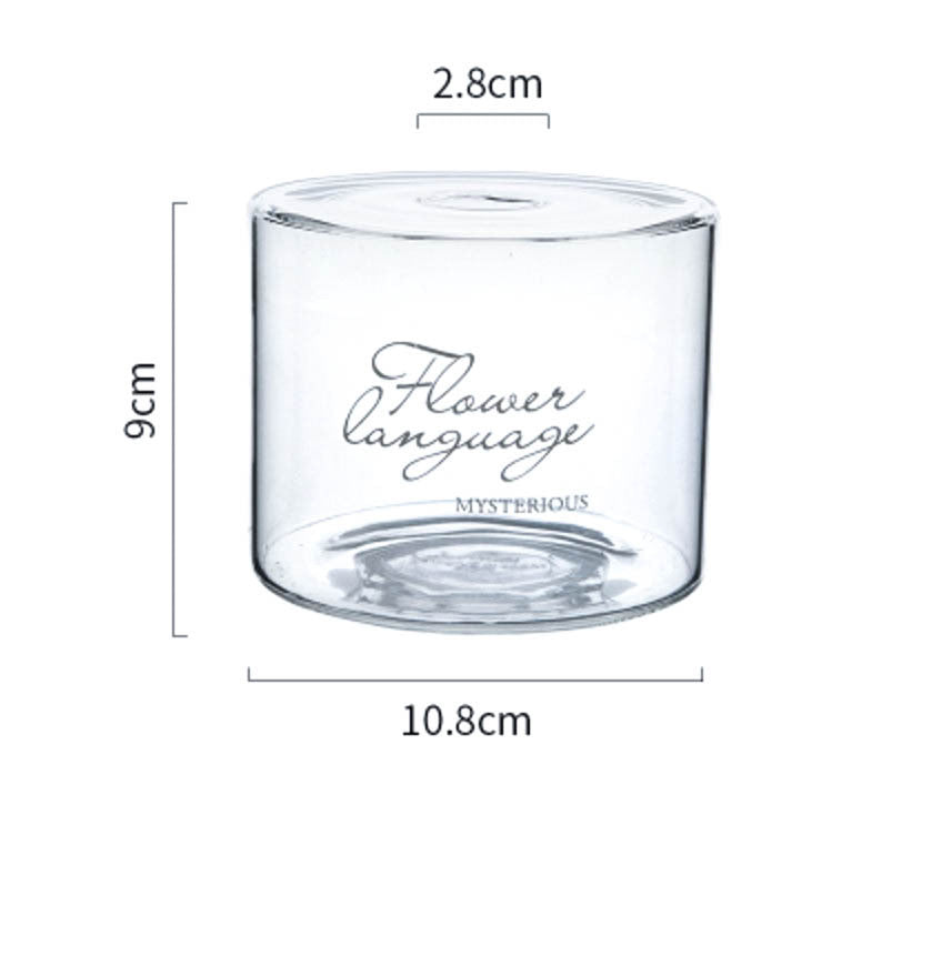 Vase en verre à anse — Fleurs fraîches et séchées