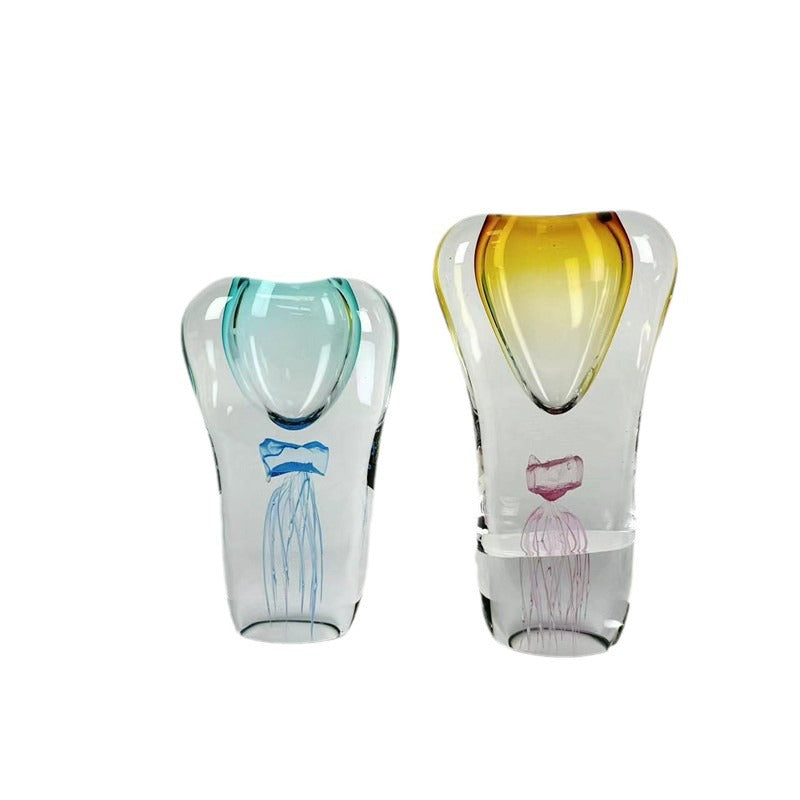 Vase en verre coloré peint — Décoration artistique