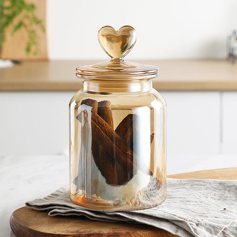 Bocal en verre hermétique transparent avec couvercle — Rangement alimentaire et kimchi