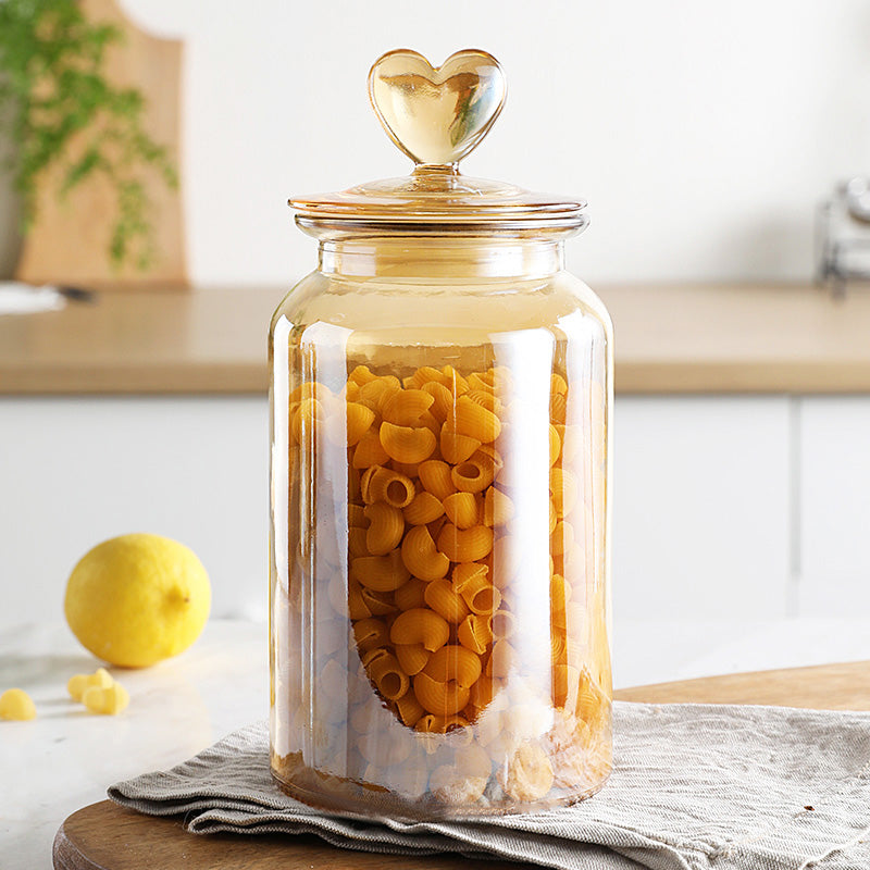 Bocal en verre hermétique transparent avec couvercle — Rangement alimentaire et kimchi