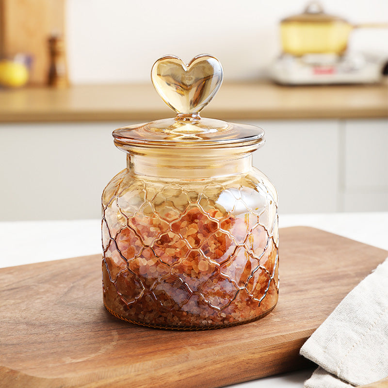 Bocal en verre hermétique transparent avec couvercle — Rangement alimentaire et kimchi