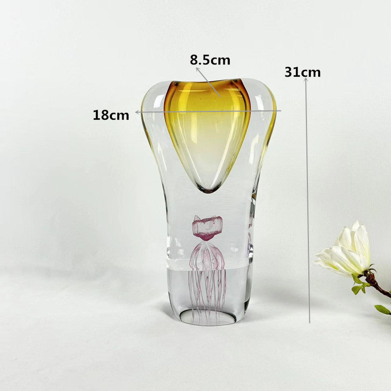 Vase en verre coloré peint — Décoration artistique
