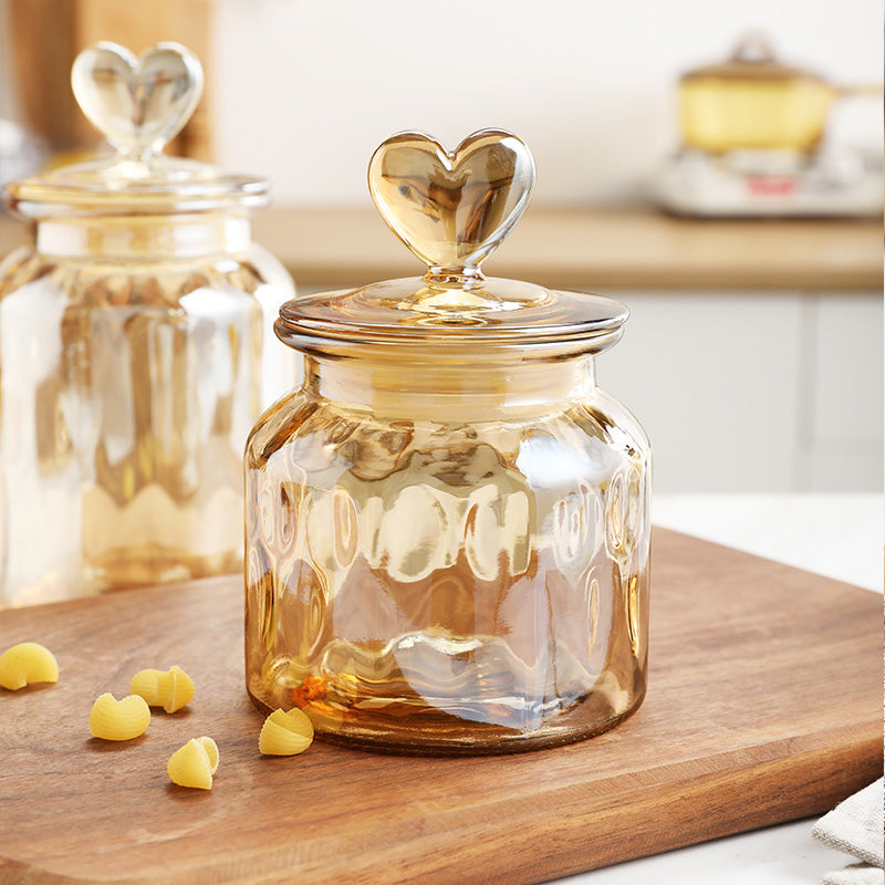 Bocal en verre hermétique transparent avec couvercle — Rangement alimentaire et kimchi